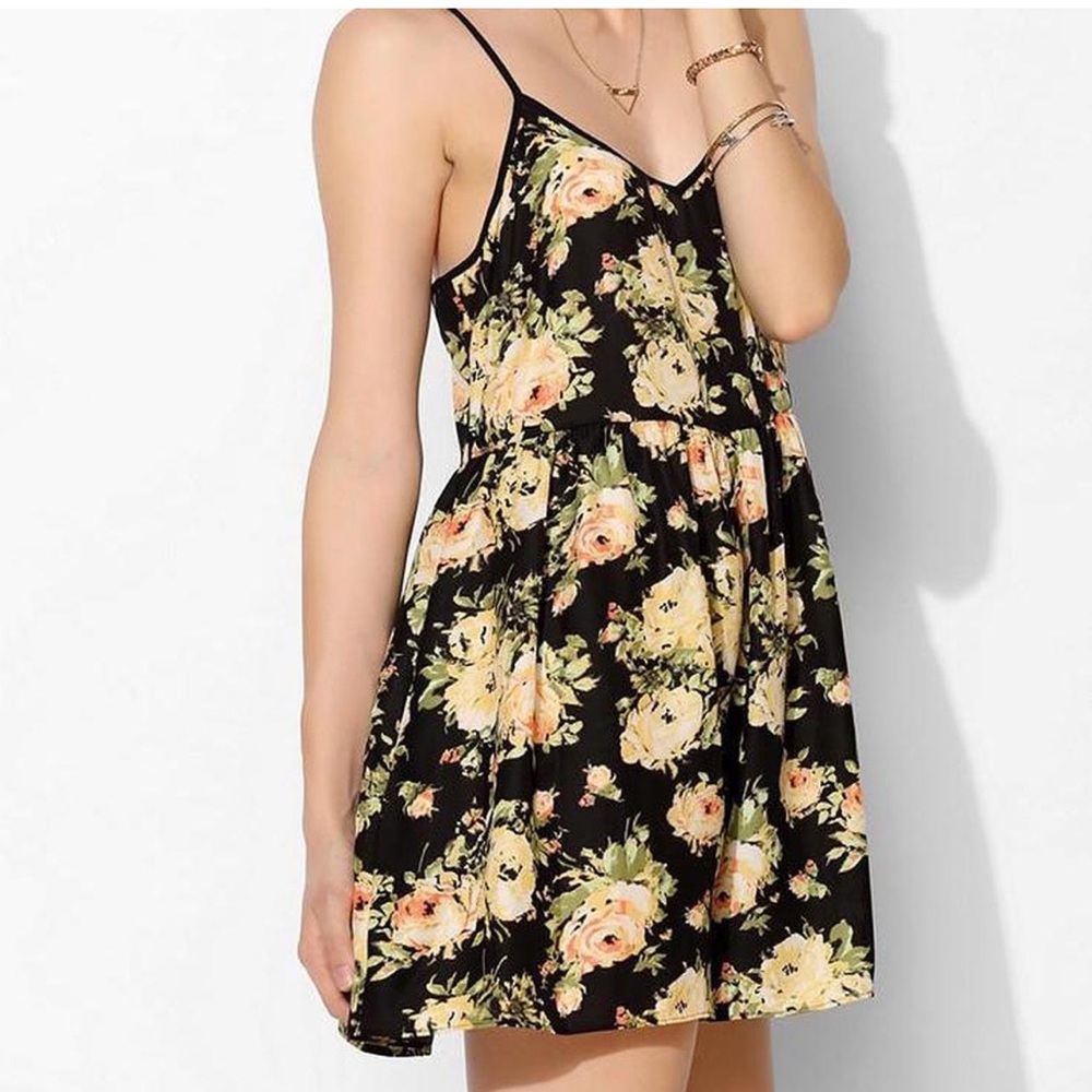 Kimchi Blue Black Floral Romper